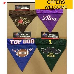 4 Dog Scarf Triangle Through Collar Bandanna